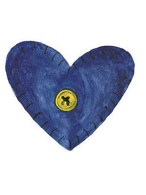 Wallies Folk Art Blue Hearts Cutouts