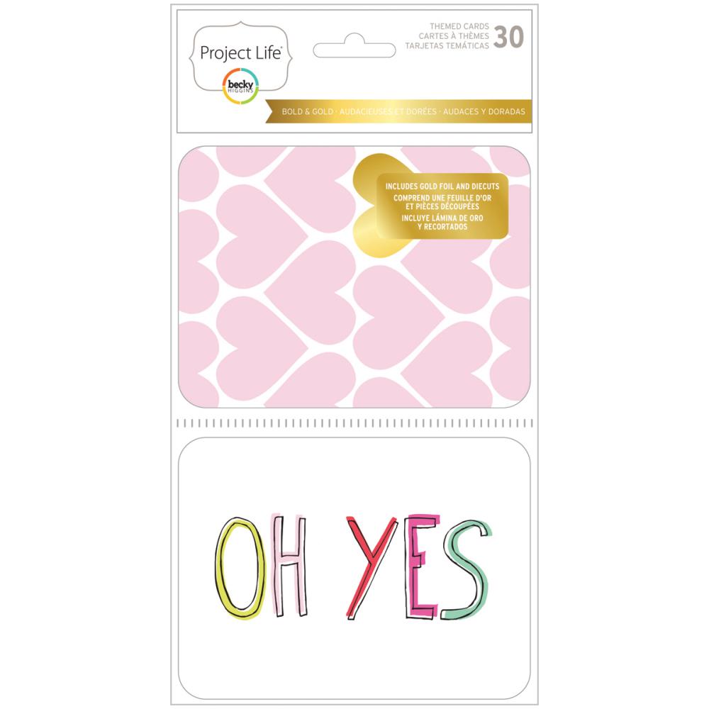Project Life  Bold & Gold Foil Themed Cards and Die Cuts