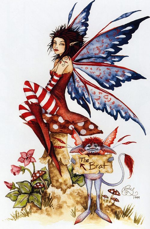 Amy Brown The Brat Fairy Note Card