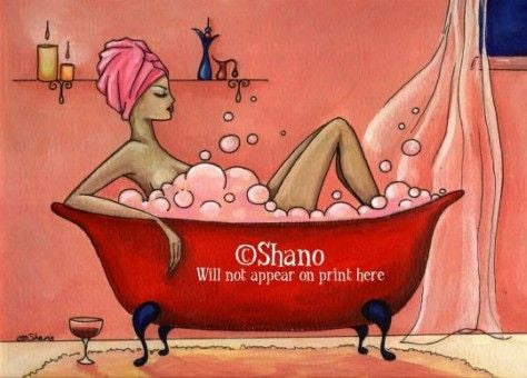 Shano Bubble Bath Diva Giclee Print