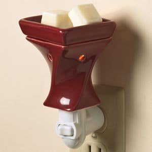 Plug In Burgundy Square Wax Melt and Fragrance Oil Warmer