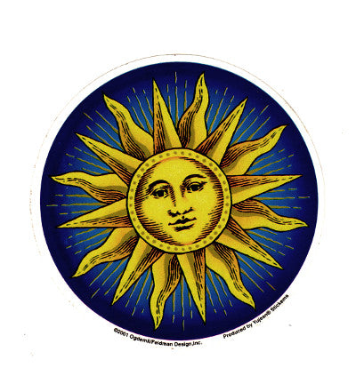Celestial Sun Face Sticker Decal