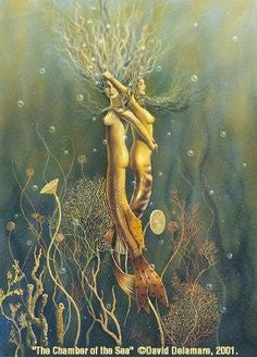 David Delamare Mermaid The Chamber of the Sea Greeting Card
