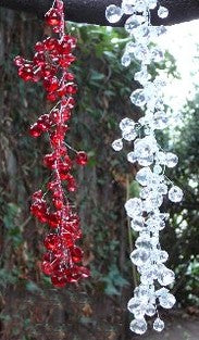 16 Inch Clear Beaded Wire Garland