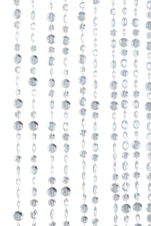 10' Clear Large Diamond Cut Shapes Beaded Curtain
