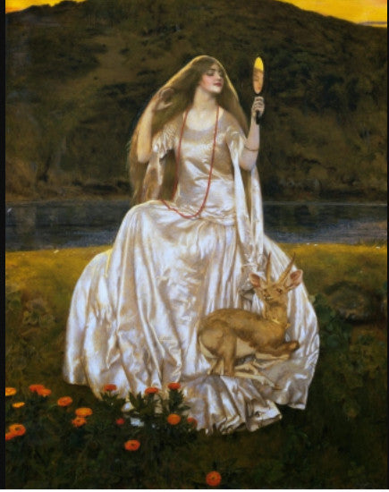 Frank Cadogan Cowper Damsel of the Lake Greeting Card