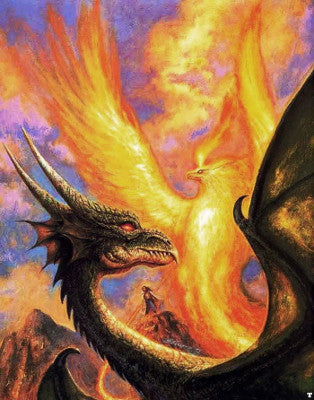 Bob Eggleton Dragon and the Phoenix Greeting Card