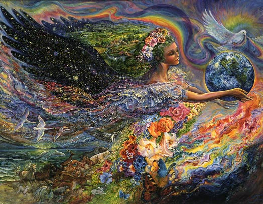 Large Frameable Josephine Wall Earth Angel Fairy Greeting Card, Loving Thoughts