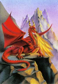 Susan Dawe Fire Dragon Greeting Card