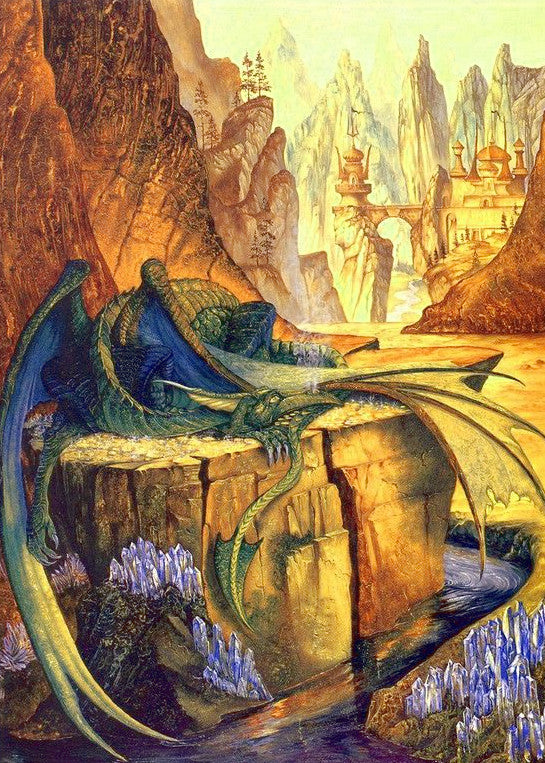 Roger Garland Fire Drake Tolkien Greeting Card