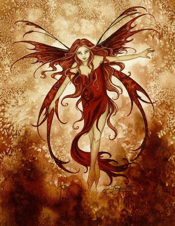 Amy Brown Fire Element Fairy Postcard