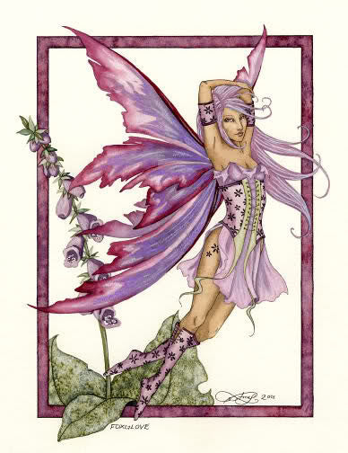 Amy Brown Foxglove Fairy Postcard