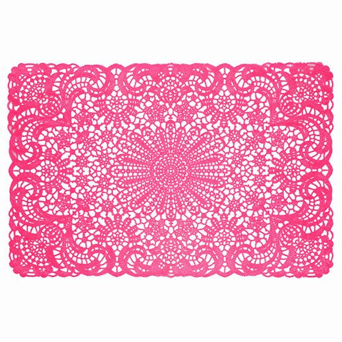 Hot Pink Vinyl Lace Placemat