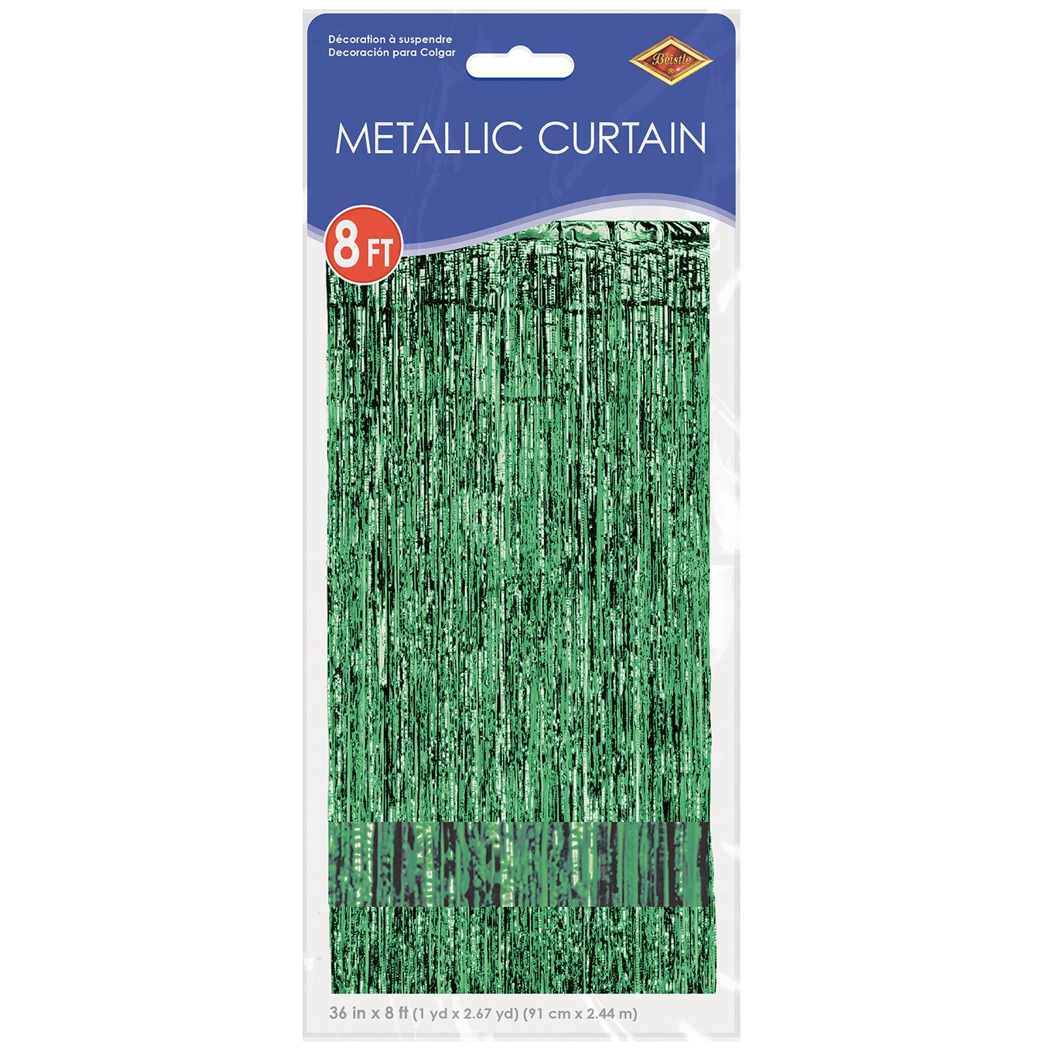 Metallic Foil Curtain in Black, Red, Teal, Silver, Blue  or Green