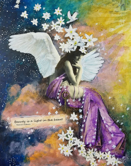 Heavenly Angel Bohemian Art Print
