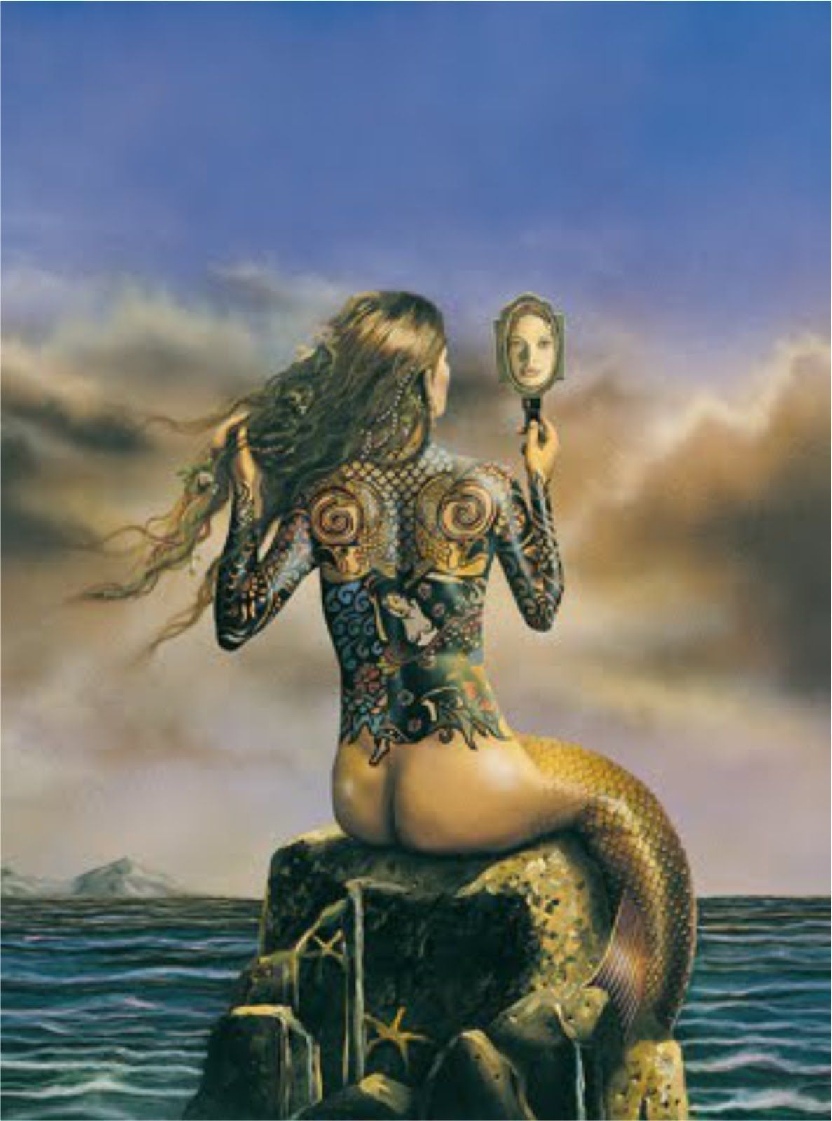 David Delamare Illustrated Mermaid Greeting Card