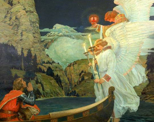 Frederick Judd Waugh The Knight of the Holy Grail Greeting Card