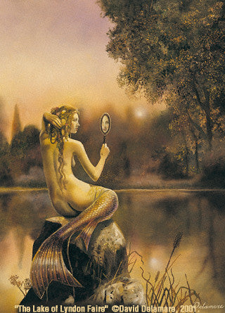 David Delamare Mermaid Lake of Lyndon Faire Greeting Card