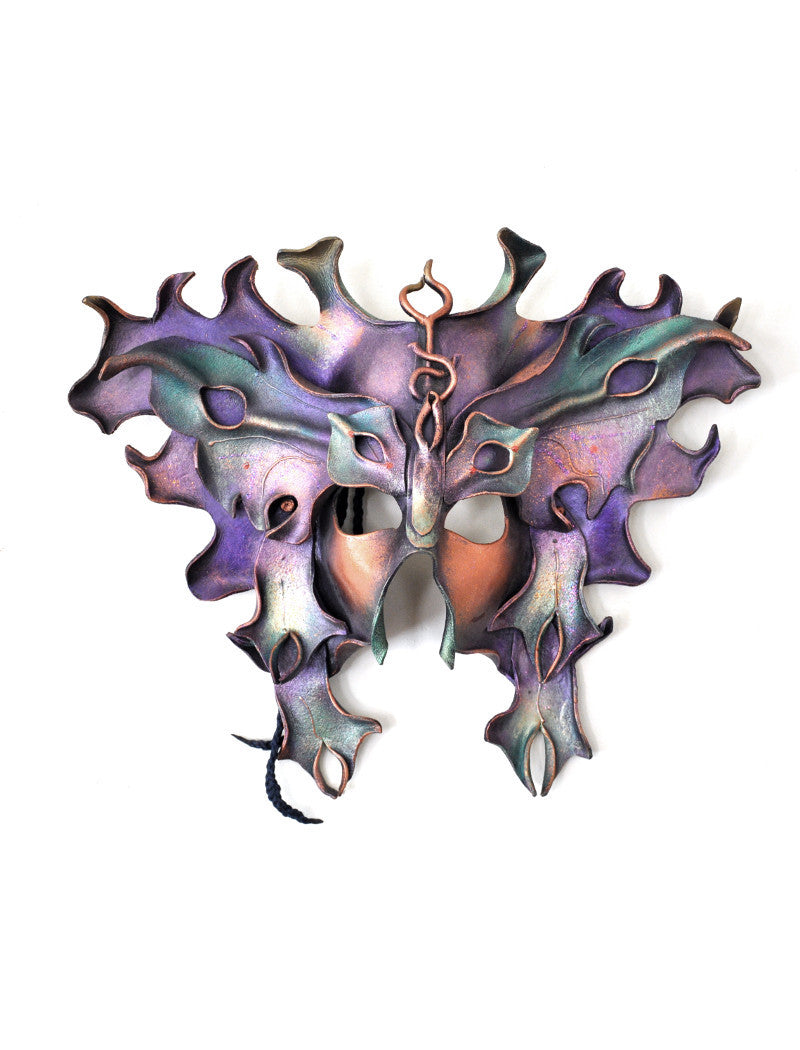 Large Leather Butterfly Mask, Mardi Gras Masquerade Balls, One of a Kind