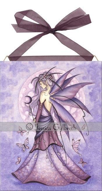 Jessica Galbreth Ceramic Tile Art -- Lavender Moon