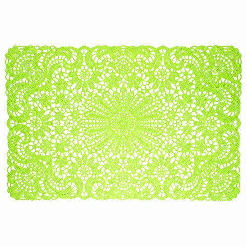 Lime Green Vinyl Lace Placemat