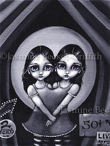Jasmine Becket Griffith Live Two Headed Girl Postcard