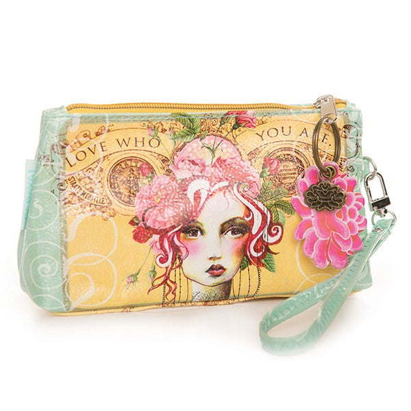 Rose Bohemian Love Who You Are Wallet Wristlet Bag