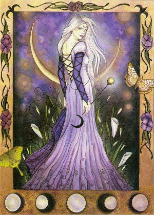 Jessica Galbreth Maiden Moon Goddess Greeting Card