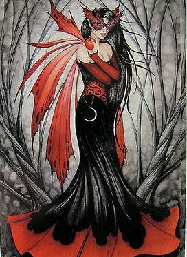 Jessica Galbreth Mask of Autumn Fairy Postcard