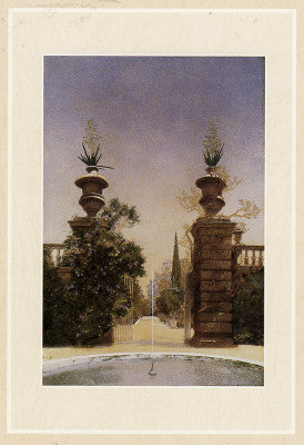 Maxfield Parrish Gateway of the Botanic Garden Padua Greeting Card