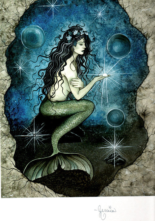 Jessica Galbreth Signed Mermaids Wish Print