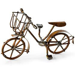 Minature Antiqued Brown Bicycle for the Garden