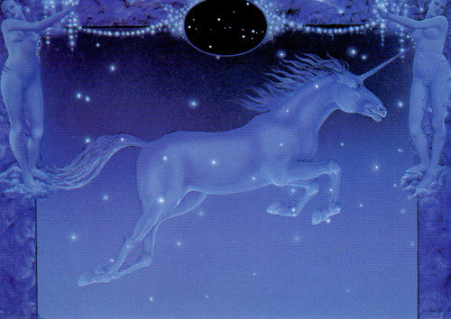 Linda Garland Monoceros Unicorn Greeting Card