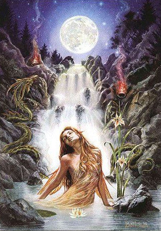 Moon Falls Fairy Card by Briar