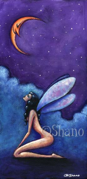 Shano Moon Gazing Fairy Giclee Print