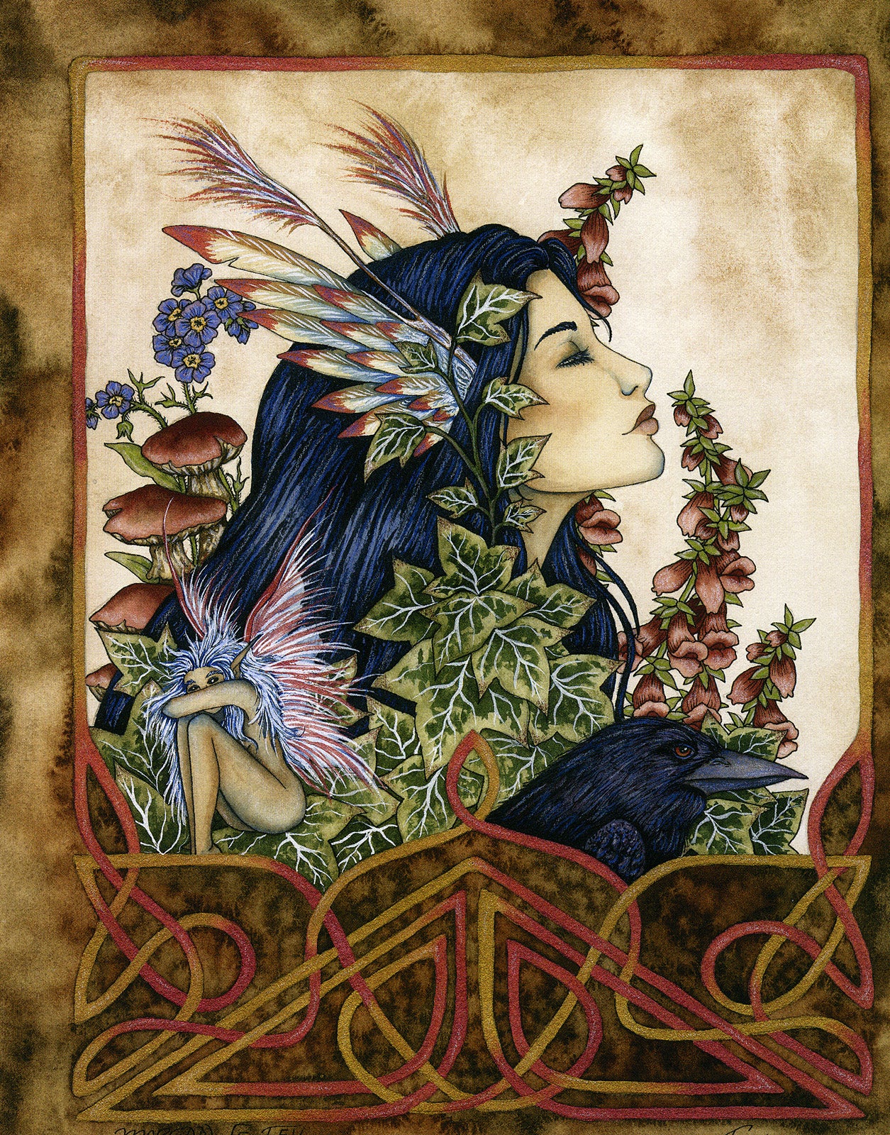 Amy Brown Signed Morgan Le Fey Fairy Print, 11 x 14