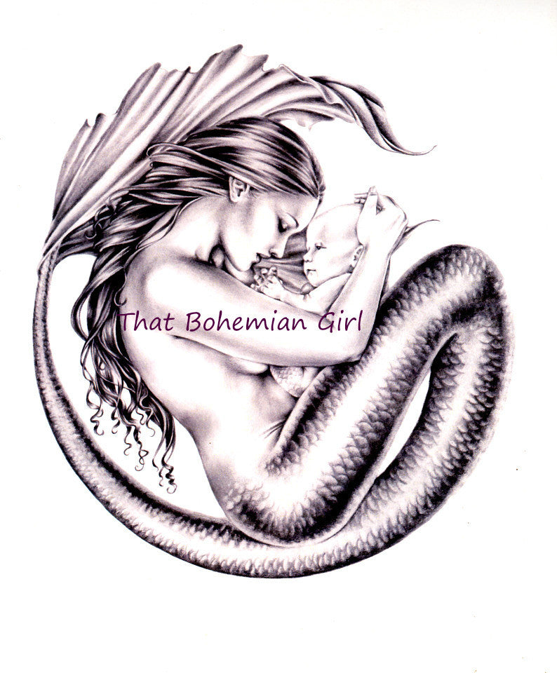 Selina Fenech Motherhood Mermaid Print