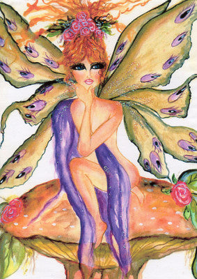 Sherri Baldy Mushroom Fairy Print -- Rare and Retired