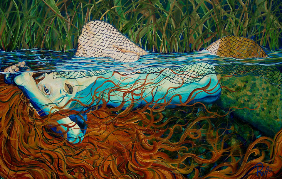 Robert Walker Signed Mermaid Print -- Ophelia