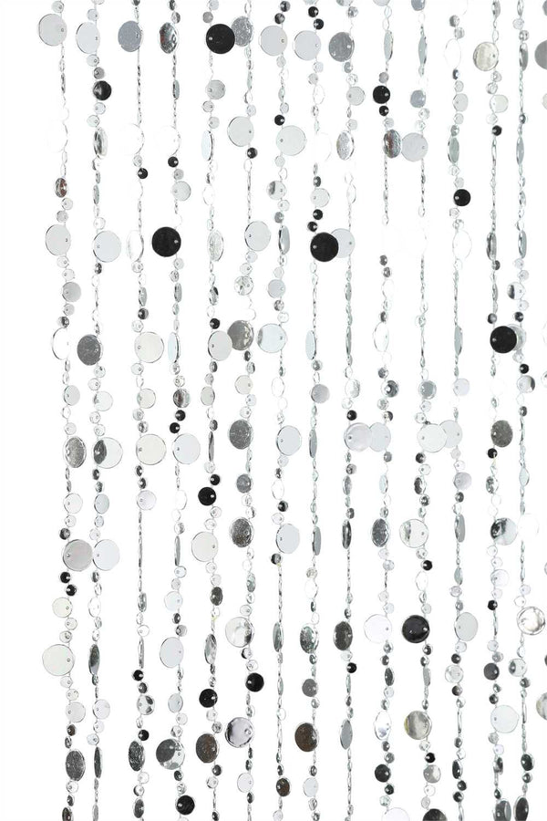 30 Foot Long Silver Champagne Bubbles Beaded Curtain - That