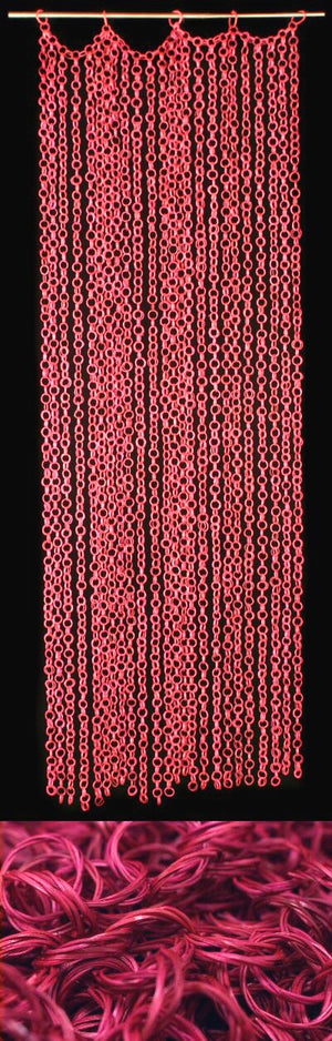 Hot Pink Bamboo Rings Curtain