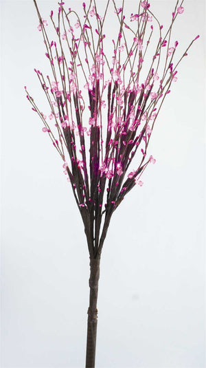 Electric Pink LED Beaded Bouquet Branch