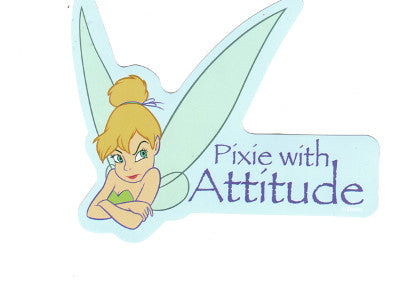 Disney Tinkerbell Fairy Pixie with Attitude Sticker Decal