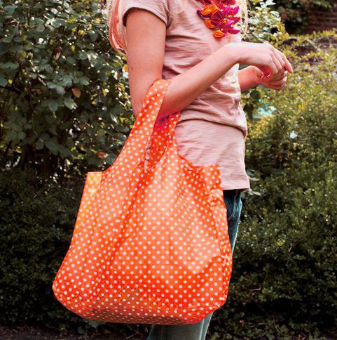 Orange Polka Dot Market Bag