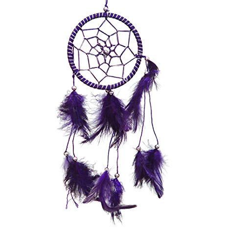 Purple Dreamcatcher With Feathers