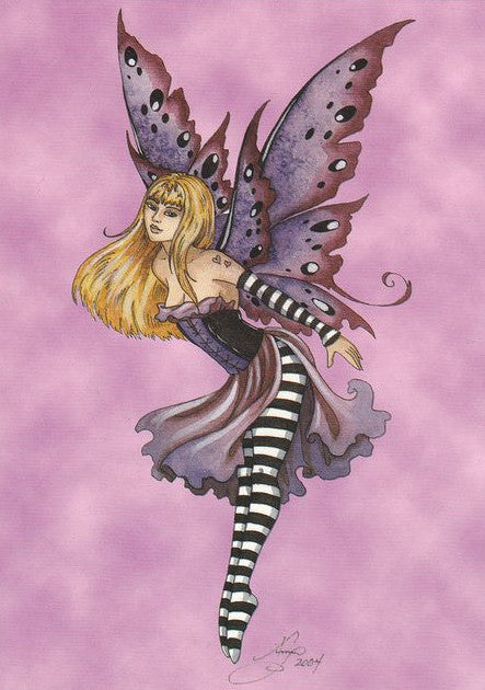 Amy Brown Purple Fairy Postcard