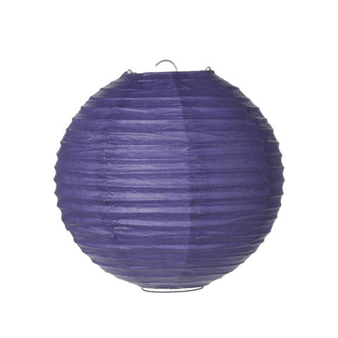 Purple 8 Inch Round Paper Lantern -- Set of 10