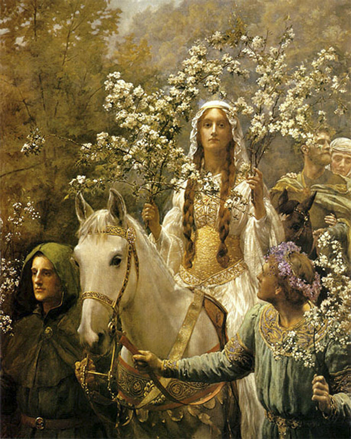 John Collier Queen Guinevere's Maying Greeting Card