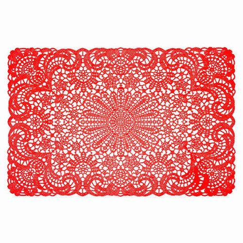 Red Vinyl Lace Placemat