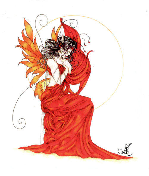Lee Anne Seed Flames of Desire Fairy Print, Signed